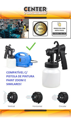 Revolve Gati Pistol Pintur Copo Reparo Repos Compres Ar Pulv