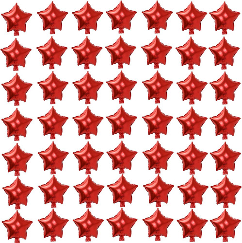 Kalor 100 Globos De Estrella De Papel De Aluminio Rojo De 5.