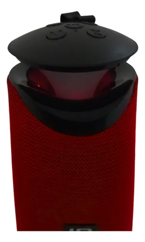 Parlante Bluetooth Recargable Luz Rgb/usb/tf/fm Rojo