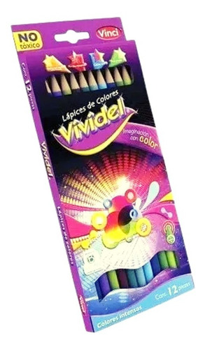 Lapices De Colores Vividel Con 12 Piezas 4 Mm