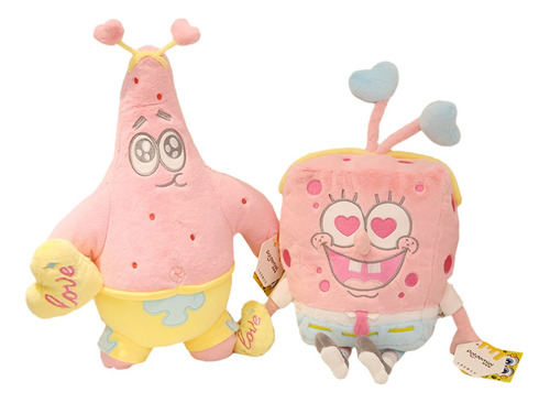 Set De Dos Muñecos De Peluche Bob Esponja Patricio