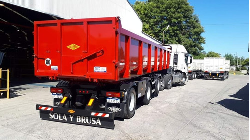 Semirremolque Batea Sola Y Brusa Okm, Vuelco Trasero