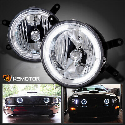 Fits 2005-2009 Ford Mustang Gt Clear Halo Fog Lights Dri Zzf