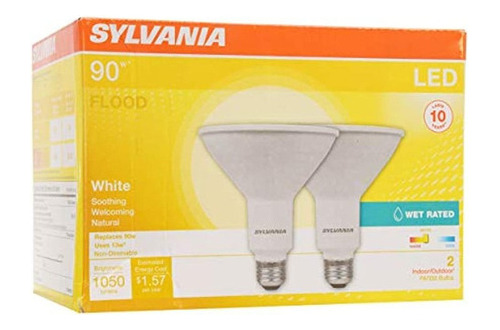 Sylvania 90w Bombilla Led Equivalente Lampara Par38 2 Pack