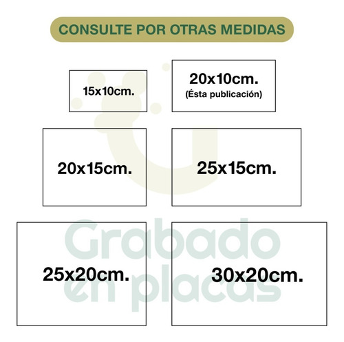 Imagen 3 de 10 de Placa Recordatoria De Metal. 20x10cm Para Cementerio,lapidas