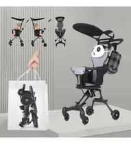 Comprar Carriola Bebé De Bastón Plegable Infantil Paseo Compacta Carreola Reversible Color Gris Chasis Negro Kudciie