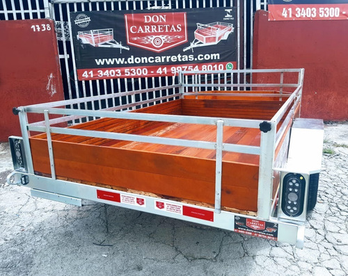 Imagem 2 de 5 de Carretinha 1,40x2,20m Com Cesta Galvanizada