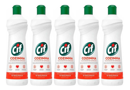 Cif Removedor De Gorduras 500ml Kit 5