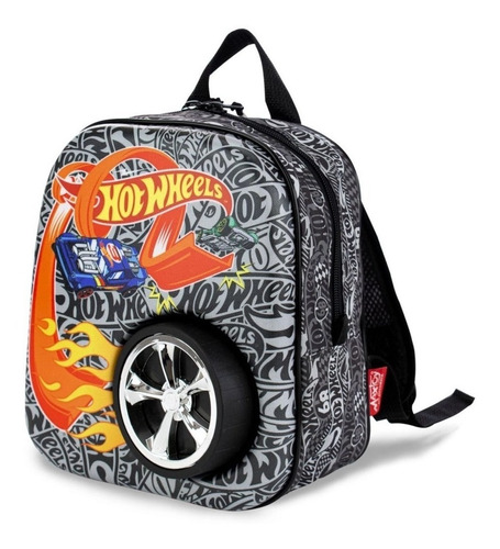 Mochila Lancheira Hot Wheels Roda Maxtoy Infantil Alças Carr