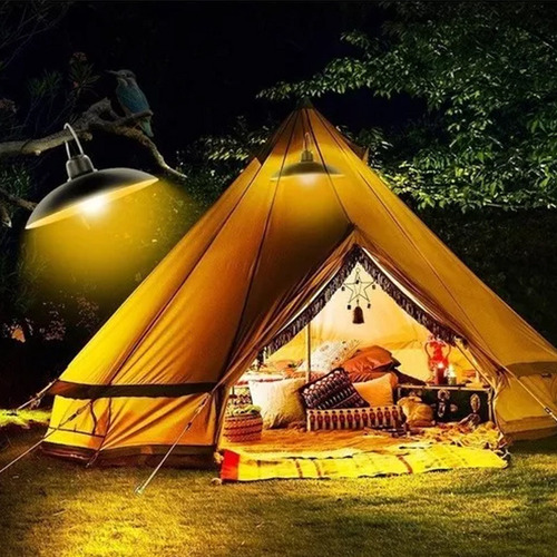 2x Lámpara De Camping Portátil Led Con Energía Solar