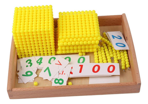 Montessori Math Counting Beads Banco Juego De Mesa Conceptos