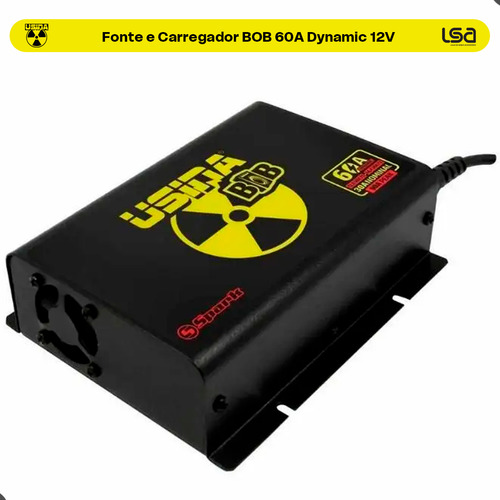 Fonte Usina Bob 60a Bivolt Automática Carregador Bateria Cx