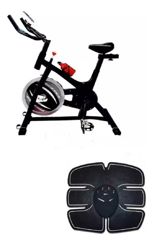 Bicicleta Spinning Profesional Regulable Premium 8kg +regalo Color Negro