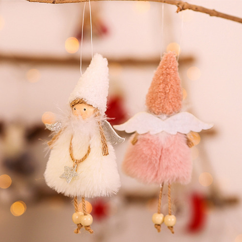 Adorno De Ángel De Felpa, Decoración Para Árbol De Navidad,