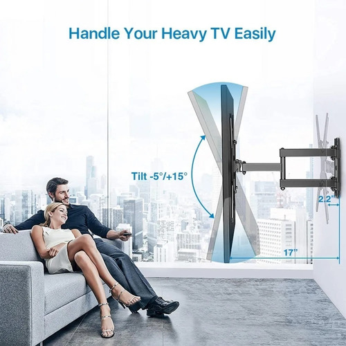 Imagen 4 de 5 de Soporte Televisor Tv Con Brazo 14-55 Pulgadas Hasta 50 Kilos