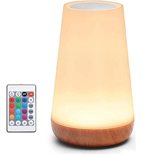 Wh Luz Nocturna Atmósfera Colorida Grano Madera Control