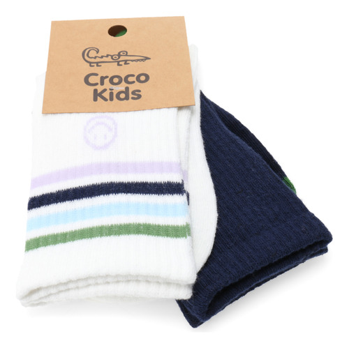 Medias Niño Croco Kids Solid/stripes Pack X2 070.24081