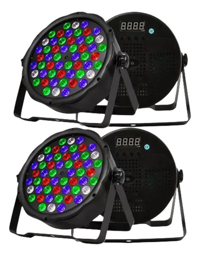 Cañón De Leds Rgb 54w Rítmico Dmx Multicolor, 2 Piezas