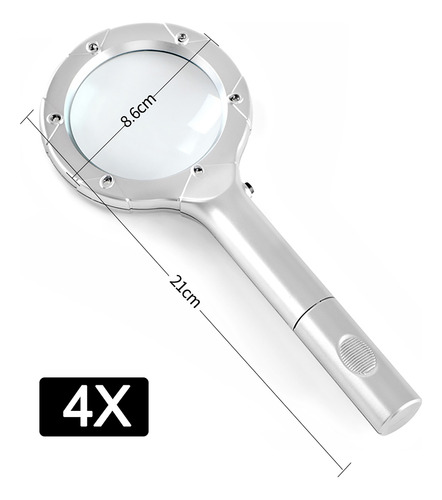 Mini Lente De Lupa Portátil Portátil Con Lupa 4x