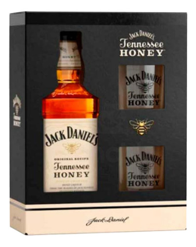 Whisky Daniel's Pack 3 Botellas N7, Honey Y Apple Con Vasos