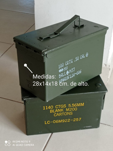 Combo De Dos Cajas Medianas Del Army, Metálicas, Multiusos
