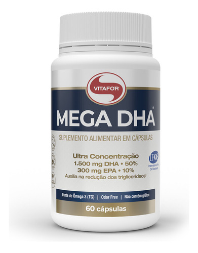 Mega Dha 60 capsulas Vitafor  Omega 3