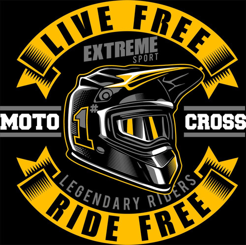 Imagem 2 de 6 de Camiseta Free Motocross Motociclista Moto Cross Promoção