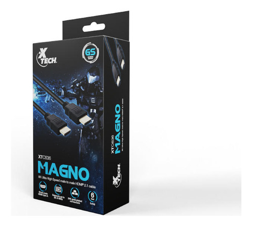 Cable Xtech Magno Hdmi 2.1 8k Macho A Macho Alta Velocidad