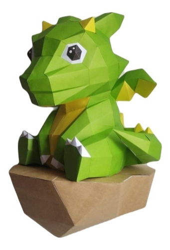 Dragón En Roca  Papercraft (formato Digital Pdf)