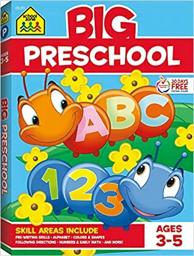 School Zone - Gran Libro De Trabajo Preescolar - A Partir D, De School Zone. Editorial School Zone Publishing En Inglés