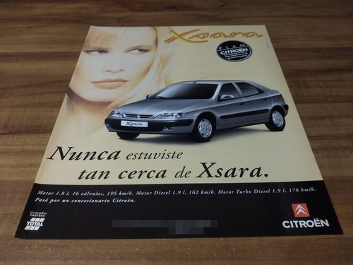 (pg536) Publicidad Claudia Schiffer * Citroen Xsara (Usado)