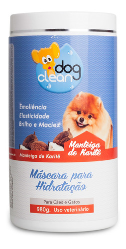 Máscara Fortificante Pelos Fácil Aplicação Dog Clean 980g