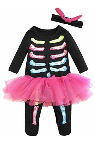 Boys Infant Girls Skeleton Disfraz Halloween Carnaval O...