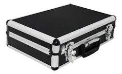 Comprar Maleta De Alumínio Grande Organizadora Divisórias 45x33x15cm Cor Preto no Mercado Livre