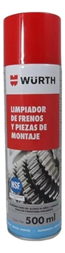 Wurth Limpiador De Frenos Y Piezas De Montaje 500 Ml