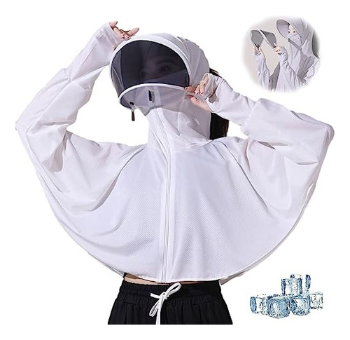 A Chaqueta Cortavientos Con Capucha Y Protección Uv Ice