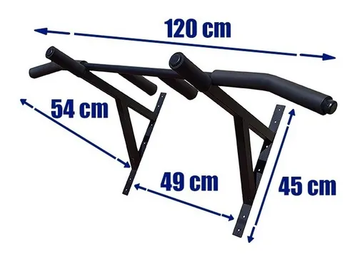 Barra Dominadas Para Pared De Hierro Dorsales Pectorales