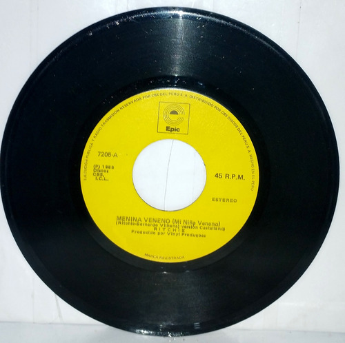 Single 45 Ritchie - Mi Niña Veneno 1983 Epic A1