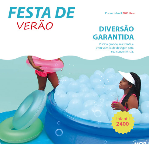 Piscina Inflável Redondo Pvc Reforçado Mor 2400 Litros