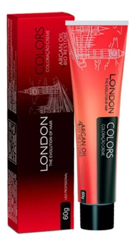  London Colors Coloração Creme 60g Argan Oil & Bio Restore Tom 6.1 Louro Escuro Cinza