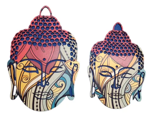 Mandala Buda Estampado Colores X2 25 Y 30cm