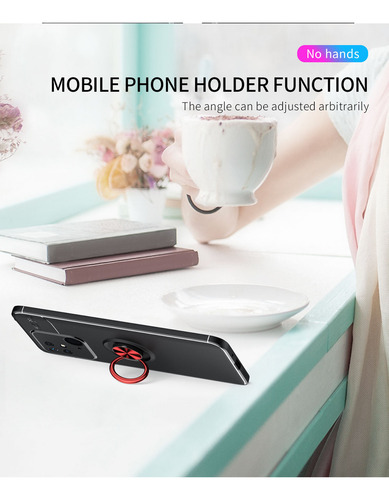 Funda Case Xiaomi Poco C40 Metal Ring + Mica Cristal 9d