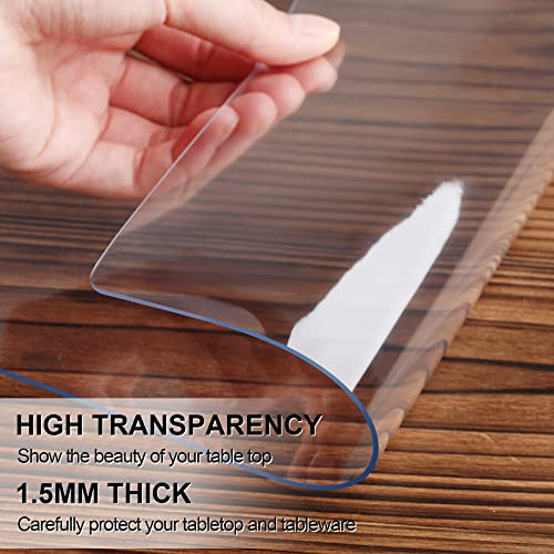 Protector De Mesa Transparente De 4 Piezas, Plástico De 1.5