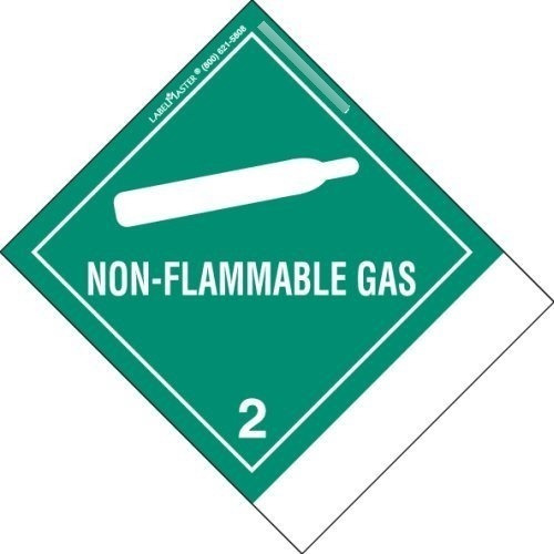 Labelmaster Snt4 Non Flammable Gas Label Blank Paper