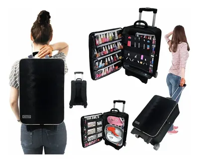 Bolsa Mochila Mochilete Para Esmaltes Manicure Rsm Black
