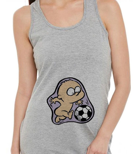 Musculosa Bebe Deportista Jugando Al Futbol Embarazada