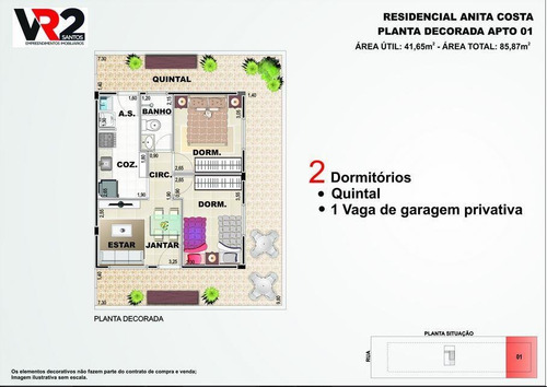 Imagem 22 de 28 de Apartamento De 2 Dormitórios No Vuturuá, São Vicente- Sp - Ap6418