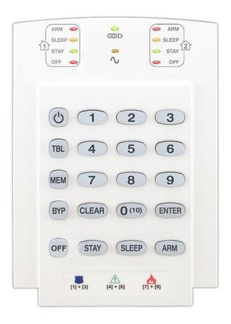 Teclado Led Para 10 Zonas Keypad K10 Vertical Paradox