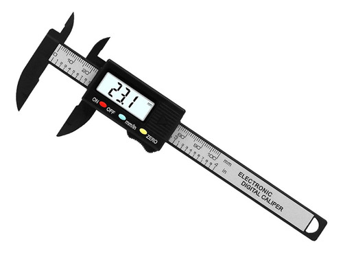 Calibrador Vernier Digital 10 Cm Fibra Carbono Pie De Rey