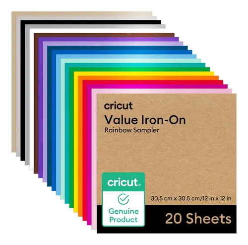 Vinilo Termotransferible Cricut De Colores, 20 Hojas
